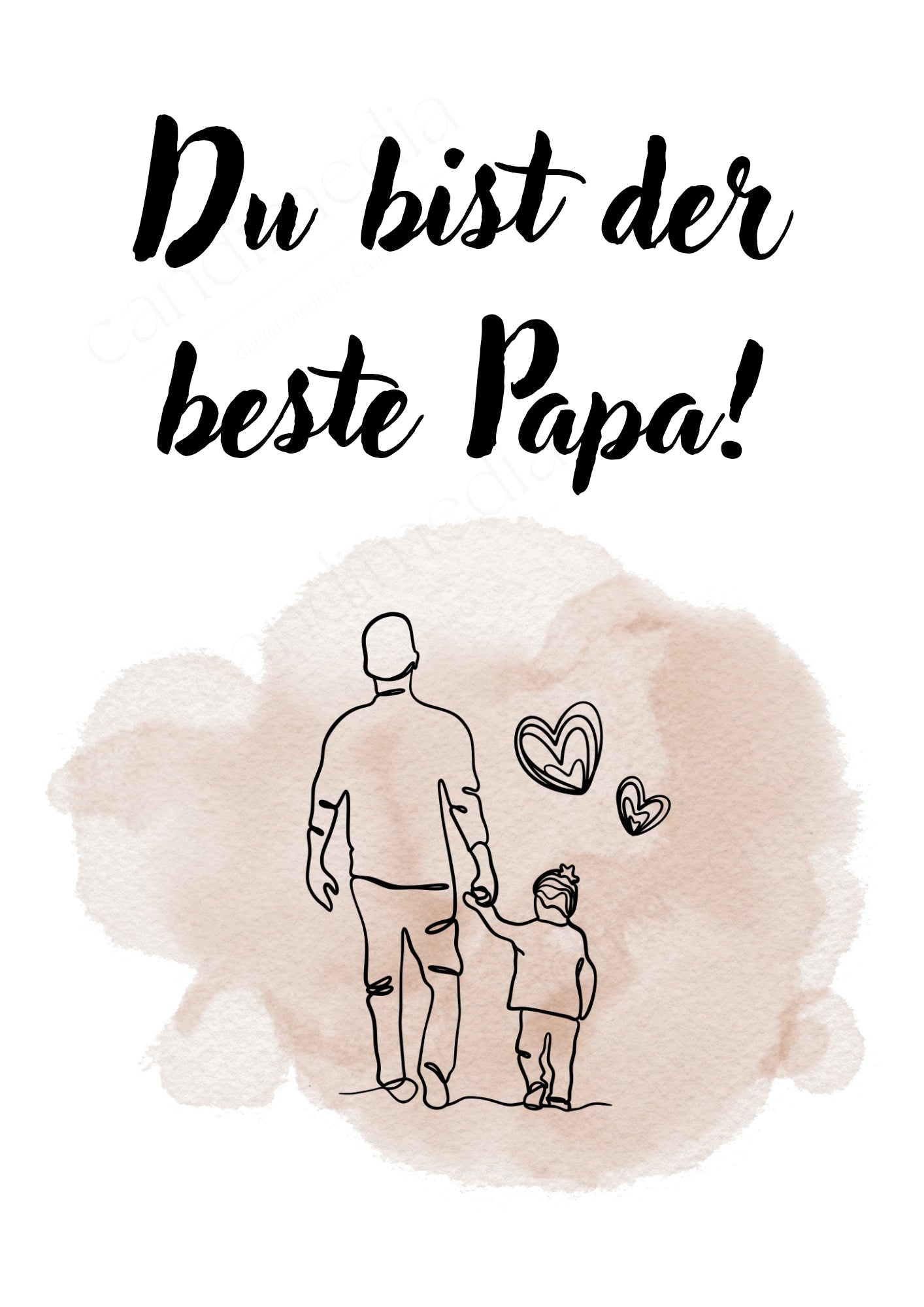 Vatertagsgeschenk 3 Vorlagen zum Ausdrucken – „Du bist der beste Papa“ (PDF-Datei und JPEG-Datei)