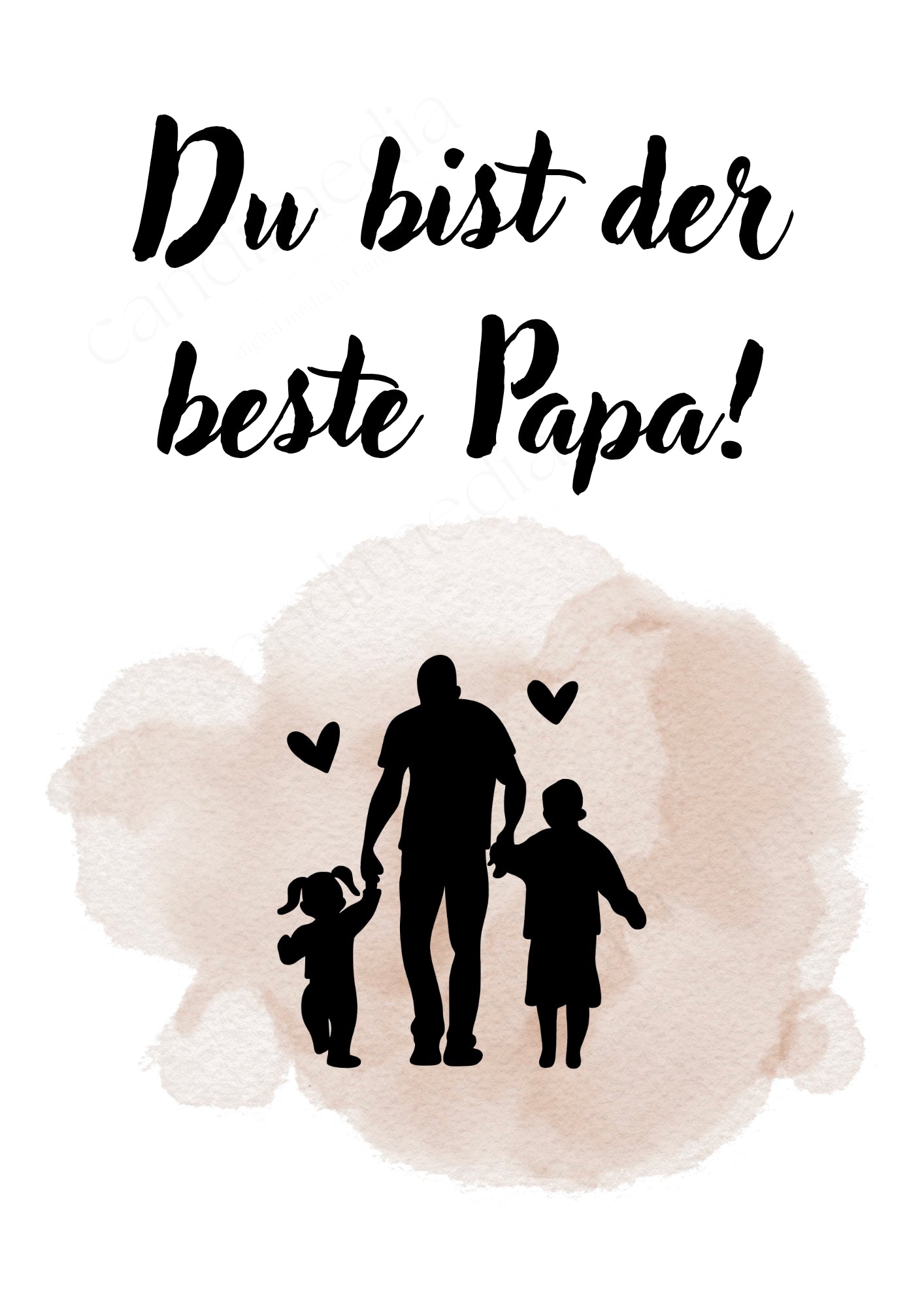 Vatertagsgeschenk 3 Vorlagen zum Ausdrucken – „Du bist der beste Papa“ (PDF-Datei und JPEG-Datei)
